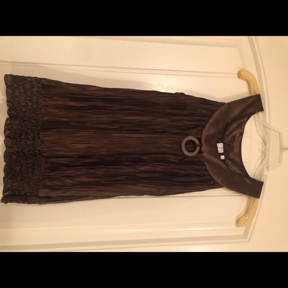 Brown silk blouse